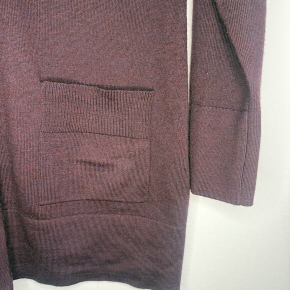 PENDLETON Womens Medium Longline Cardigan Sweater Plum Button Front Academia - Picture 2 of 9
